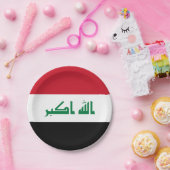 Iraakse vlag papieren bordje (Feest)