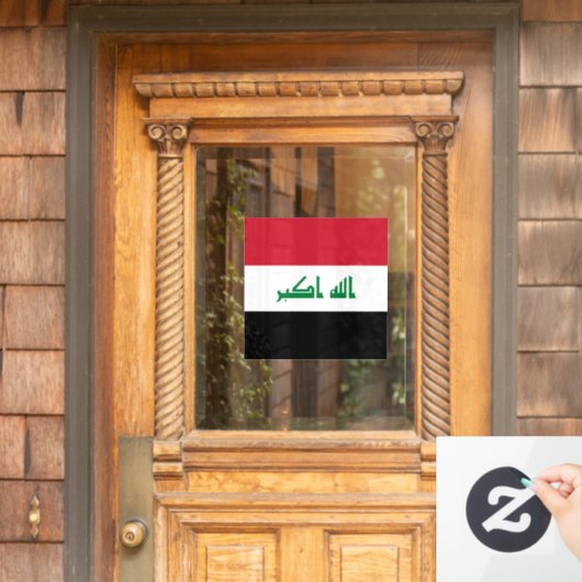 Iraakse vlag raamsticker (Huis Deur)