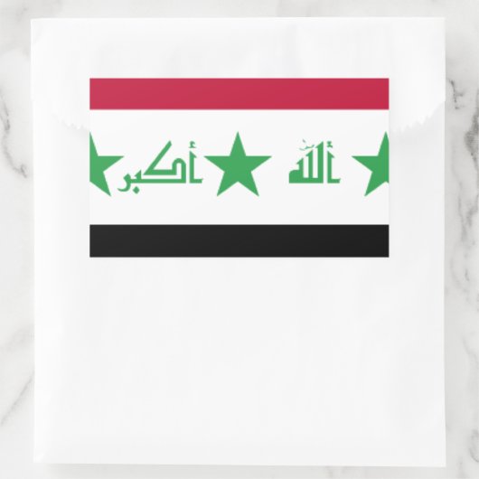 Iraakse vlag rechthoekige sticker (Tas)