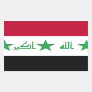 Iraakse vlag rechthoekige sticker