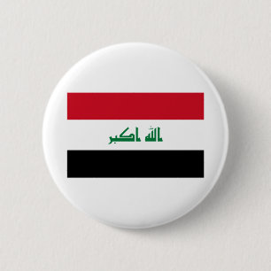 Iraakse vlag ronde button 5,7 cm