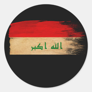 Iraakse vlag ronde sticker