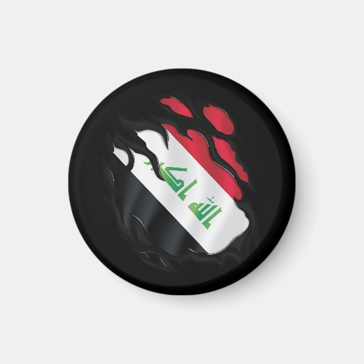 Iraakse vlag verscheurd magneet (Voorkant)
