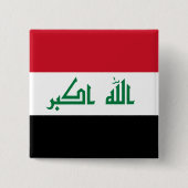 Iraakse vlag vierkante button 5,1 cm (Voorkant)