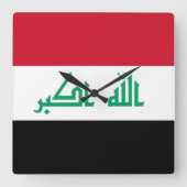 Iraakse vlag vierkante klok (Voorkant)