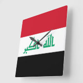 Iraakse vlag vierkante klok (Hoek)