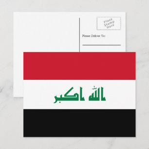 Iraakse vlag, vlag Irak Briefkaart