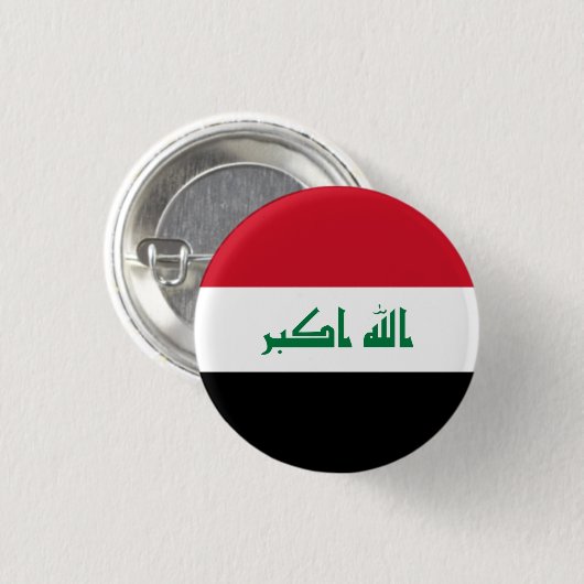 Iraakse vlag, vlag Irak Ronde Button 3,2 Cm (Voorkant /achterkant)