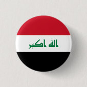 Iraakse vlag, vlag Irak Ronde Button 3,2 Cm (Voorkant)