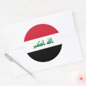 Iraakse vlag, vlag Irak Ronde Sticker (Envelop)