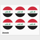 Iraakse vlag, vlag Irak Ronde Sticker (Vel)