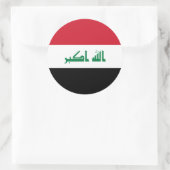 Iraakse vlag, vlag Irak Ronde Sticker (Tas)
