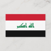 Iraakse vlag, vlag Irak Visitekaartje (Voorkant)
