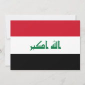 Iraakse vlag, vlag van Irak bruiloft Kaart (Achterkant)