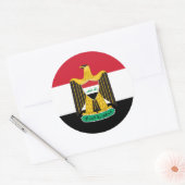 Iraakse vlag & wapen, Vlag van Irak Ronde Sticker (Envelop)