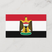 Iraakse vlag & wapen, Vlag van Irak Visitekaartje (Voorkant)