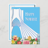 Iraans Briefkaart Nowruz Azadi -  (Voorkant / Achterkant)