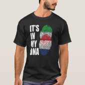 Iraans en Nederlands Mix DNA-vlaggenerfgoed T-shirt (Voorkant)