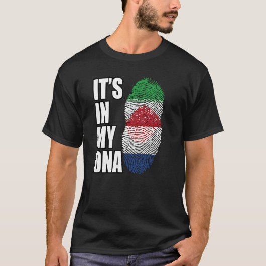 Iraans en Nederlands Mix DNA-vlaggenerfgoed T-shirt (Voorkant)