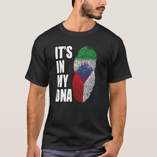 Iraans en Tsjechisch Mix DNA-vlaggenerfgoed T-shirt (Voorkant)