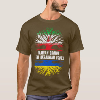 Iraans Gegroeid met Oekraïense Roots Vlag T-shirt