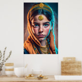 Iraans Perzisch meisje Poster (Keuken)