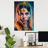 Iraans Perzisch meisje Poster (Thuiskantoor)