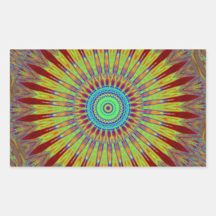 Iraans tapijtAfrikaans etnisch stammenpatroon Rechthoekige Sticker