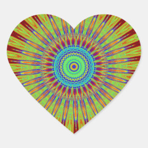 Iraans vlot Afrikaans etnisch stammenpatroon.jpg Hart Sticker