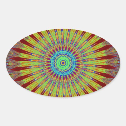 Iraans vlot Afrikaans etnisch stammenpatroon.jpg Ovale Sticker (Voorkant)