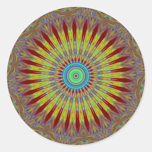 Iraans vlot Afrikaans etnisch stammenpatroon.jpg Ronde Sticker (Voorkant)