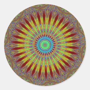 Iraans vlot Afrikaans etnisch stammenpatroon.jpg Ronde Sticker