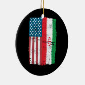 Iraanse Amerikaanse vlag - IRANIAN ROOTS Keramisch Ornament (Rechts)