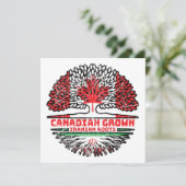 Iraanse Canadese Canada Tree Roots Flag Kaart (Staand voorkant)