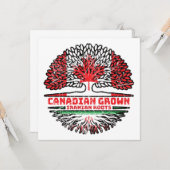 Iraanse Canadese Canada Tree Roots Flag Kaart (Voorkant / Achterkant in situ)
