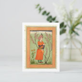 Iraanse figuur met een beker en een erlenmeyer, c briefkaart (Staand voorkant)