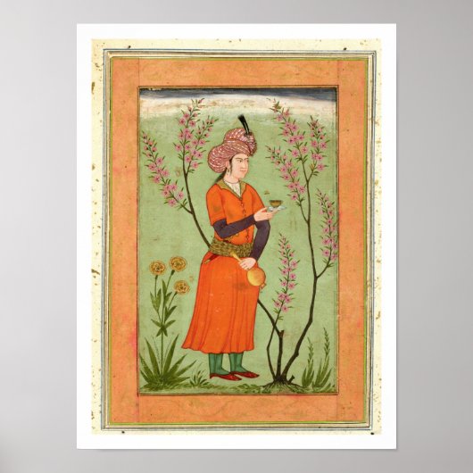Iraanse figuur met een beker en een erlenmeyer, c poster (Voorkant)