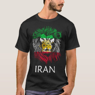 Iraanse Leeuwenkop Vlag Iran T-shirt