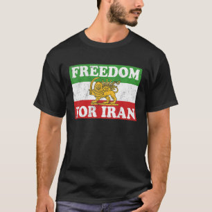 Iraanse Lion Flag FREEDOM VOOR IRAN Support Women  T-shirt