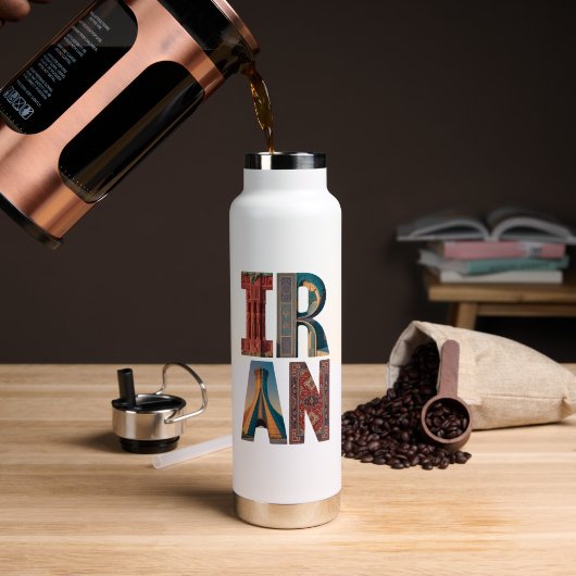 Iraanse trots anti-oorlog anti-neocon waterfles (Koffie (Gedraaid) )