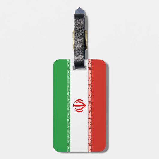 Iraanse vlag bagagelabel (Achterkant verticaal)