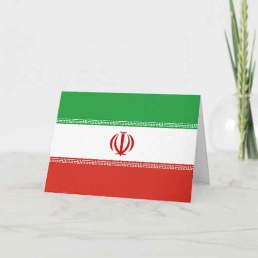 Iraanse vlag bedankkaart (Voorkant)