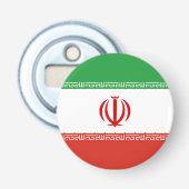 Iraanse vlag button flesopener (Voorkant)
