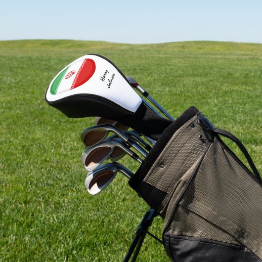 Iraanse vlag en monogrammed Golf Clubs Hoesjes Golfheadcover (Insitu)