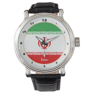Iraanse vlag en trendy Iran mode /design watch Horloge