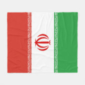 Iraanse vlag fleece deken (Voorkant (Horizontaal))