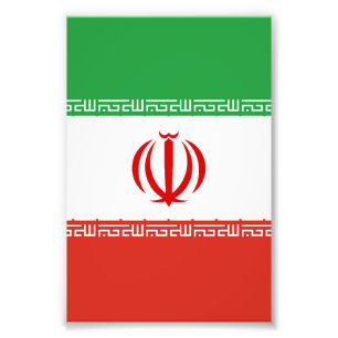 Iraanse vlag foto afdruk