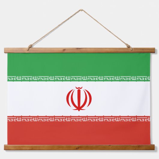 Iraanse vlag hangend wandkleed (Voorkant)
