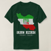 Iraanse vlag, Iran Map IRAN AZADI Free Iran, Iran T-shirt (Design voorkant)