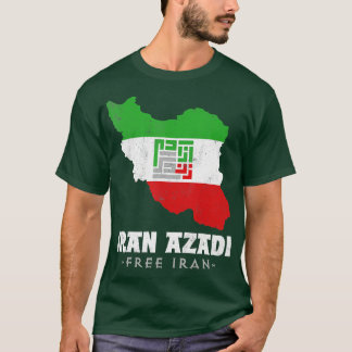 Iraanse vlag, Iran Map IRAN AZADI Free Iran, Iran T-shirt